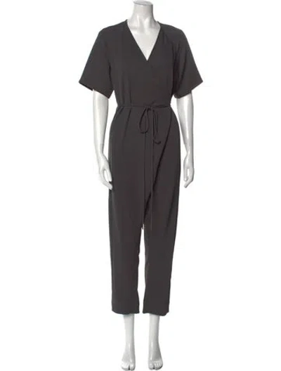 Pre-owned Rachel Comey V-neck Jumpsuit In Gray