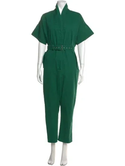 Pre-owned Rachel Comey V-neck Jumpsuit In Green