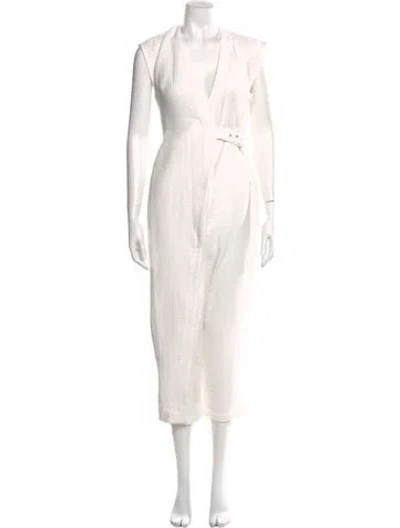 Pre-owned Rachel Comey V-neck Jumpsuit In Neutral