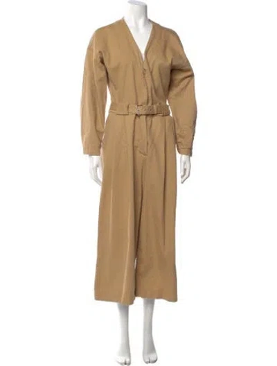 Pre-owned Rachel Comey V-neck Jumpsuit In Neutral