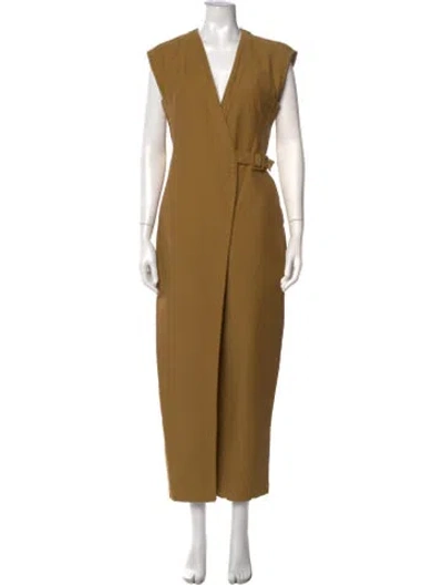 Pre-owned Rachel Comey V-neck Jumpsuit In Neutrals