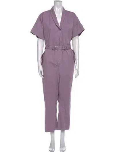 Pre-owned Rachel Comey V-neck Jumpsuit In Purple