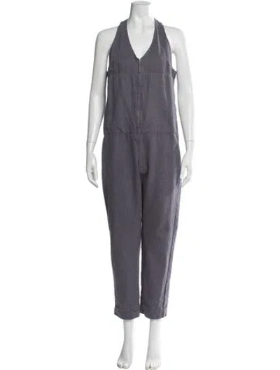 Pre-owned Rachel Comey V-neck Jumpsuit In Purple