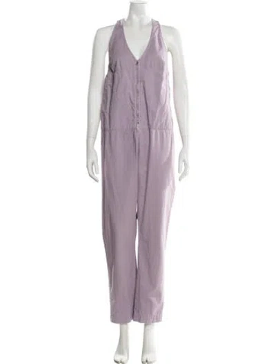 Pre-owned Rachel Comey V-neck Jumpsuit In Purple
