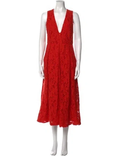 Pre-owned Rachel Comey V-neck Jumpsuit In Red