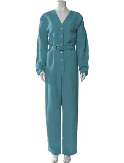 Pre-owned Rachel Comey V-neck Jumpsuit W/ Tags In Blue