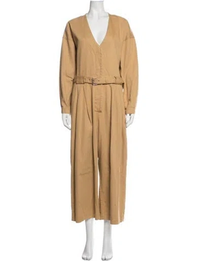 Pre-owned Rachel Comey V-neck Jumpsuit W/ Tags In Neutrals