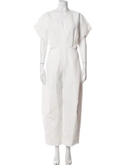 Pre-owned Rachel Comey V-neck Jumpsuit W/ Tags In White