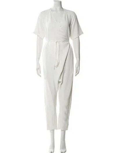 Pre-owned Rachel Comey V-neck Jumpsuit In White