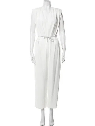 Pre-owned Rachel Comey V-neck Jumpsuit In White