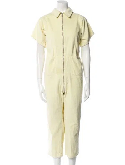 Pre-owned Rachel Comey V-neck Jumpsuit In Yellow