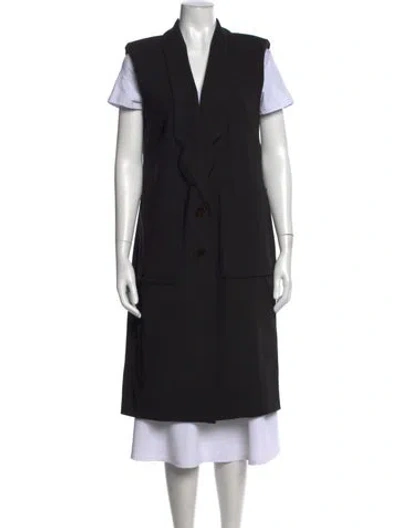 Pre-owned Rachel Comey V-neck Midi Length Dress In Black
