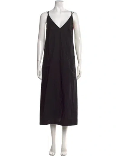 Pre-owned Rachel Comey V-neck Midi Length Dress W/ Tags In Black