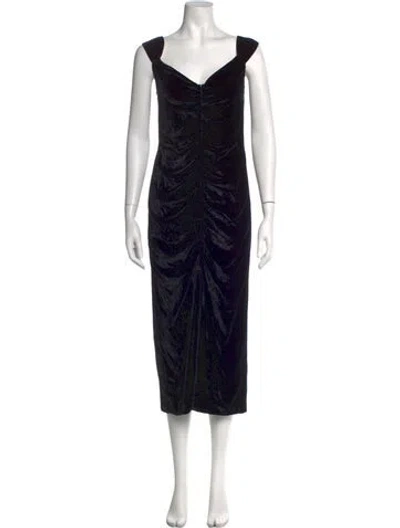 Pre-owned Rachel Comey V-neck Midi Length Dress W/ Tags In Black