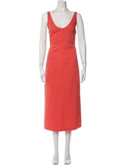 Pre-owned Rachel Comey V-neck Midi Length Dress W/ Tags In Orange