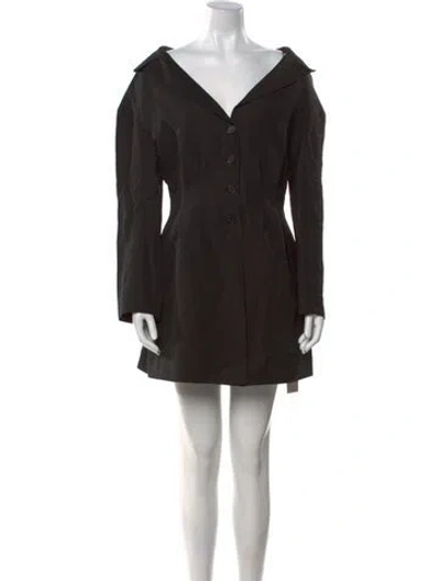 Pre-owned Rachel Comey V-neck Mini Dress In Black