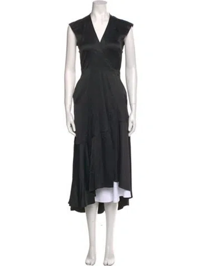 Pre-owned Rachel Comey V-neck Short Sleeve Tunic In Black