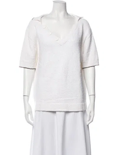 Pre-owned Rachel Comey V-neck Sweater In White