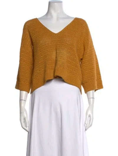 Pre-owned Rachel Comey V-neck Sweater In Yellow