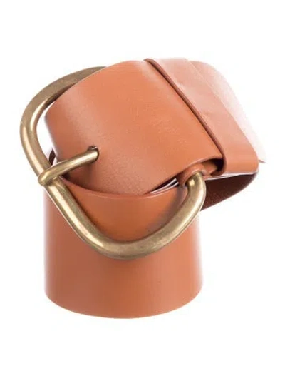 Pre-owned Rachel Comey Wide Leather Belt In Brown