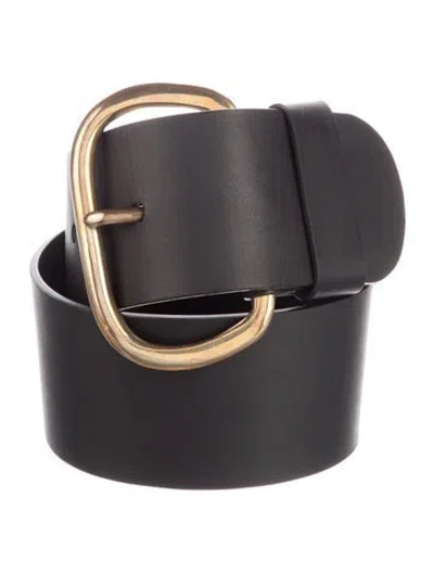 Pre-owned Rachel Comey Wide Leather Waist Belt In Black