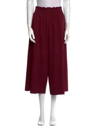 Pre-owned Rachel Comey Wide Leg Pants In Burgundy