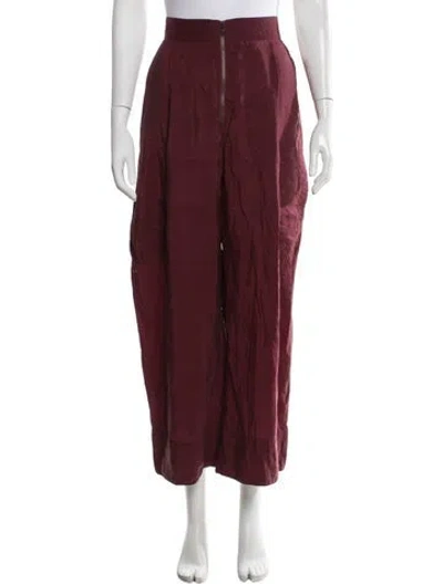 Pre-owned Rachel Comey Wide Leg Pants In Burgundy