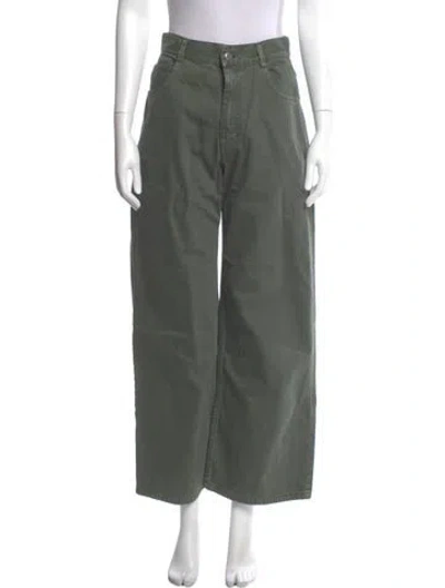 Pre-owned Rachel Comey Wide Leg Pants In Green