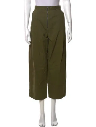 Pre-owned Rachel Comey Wide Leg Pants In Green