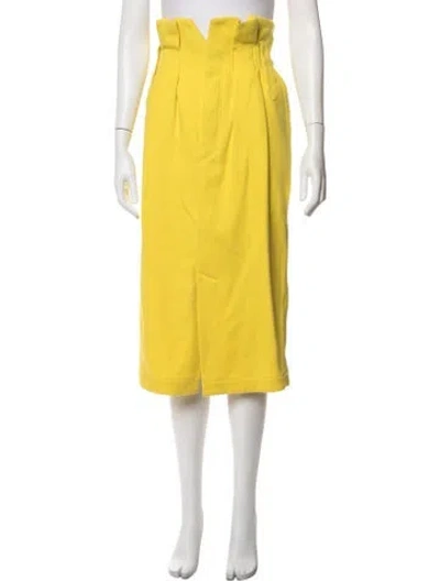 Pre-owned Rachel Comey Wool Midi Length Skirt In Yellow