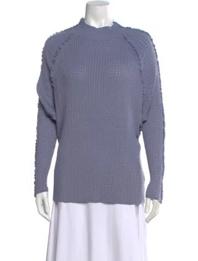 Pre-owned Rachel Comey Wool Mock Neck Sweater In Blue