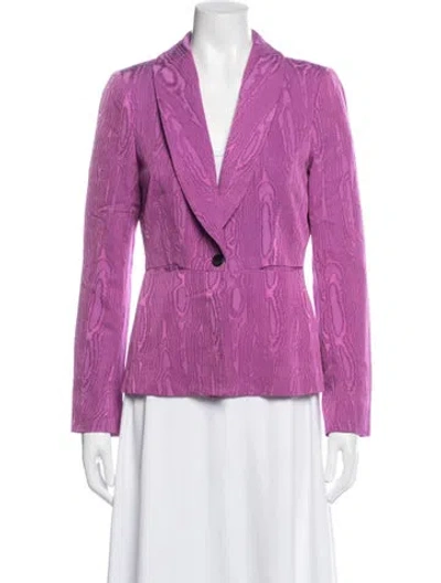 Pre-owned Rachel Comey Wool Patterned Blazer In Purple