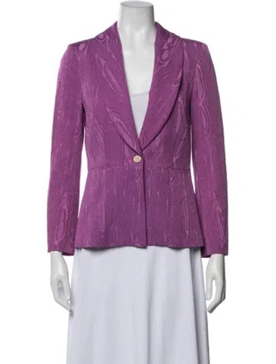 Pre-owned Rachel Comey Wool Patterned Blazer In Purple