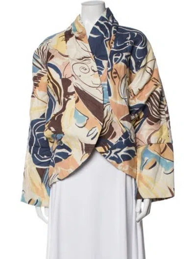 Pre-owned Rachel Comey Wool Printed Jacket In Multicolor
