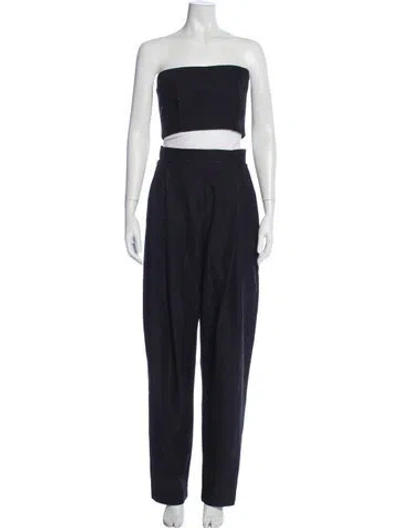 Pre-owned Rachel Comey Wool Strapless Jumpsuit In Black