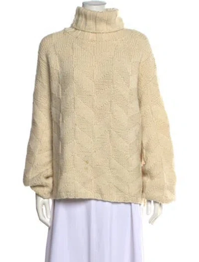 Pre-owned Rachel Comey Wool Turtleneck Sweater In Neutral