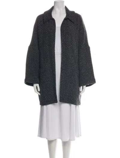 Pre-owned Rachel Comey Wool Tweed Pattern Coat In Green