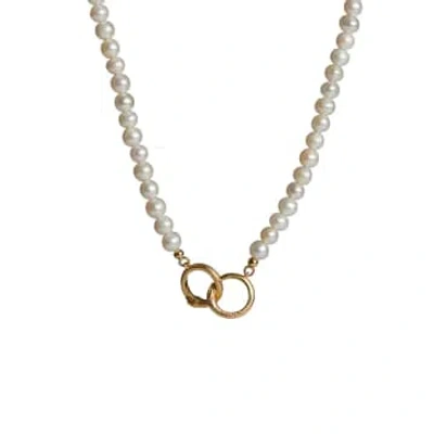 Rachel Entwistle Ouroboros Pearl Necklace Gold