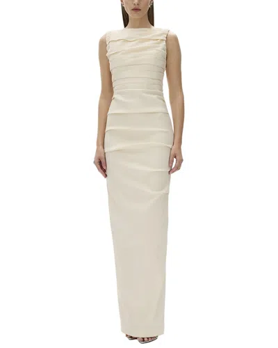 Rachel Gilbert Adela Fitted Gown In Neutral