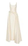 Rachel Gilbert Adeline Strapless Silk-wool Gown In Ivory