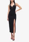 Rachel Gilbert Alaric Cutout Crepe Gown In Black