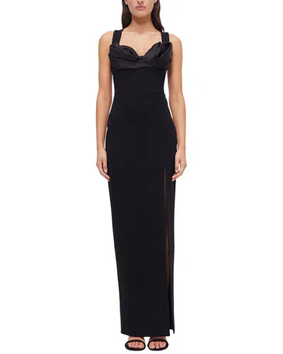 Rachel Gilbert Alaric Wool & Silk-blend Gown In Black