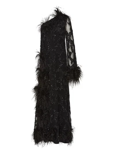 Rachel Gilbert Alby Gown Dress In Black