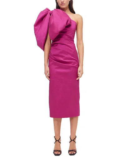 Rachel Gilbert Alessandra Midi Dress In Pink