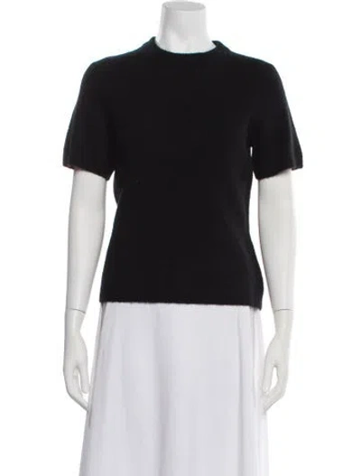 Pre-owned Rachel Gilbert Alpaca Crew Neck Top W/ Tags In Black