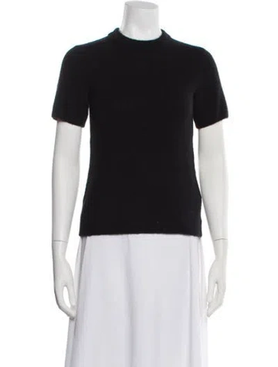 Pre-owned Rachel Gilbert Alpaca Mock Neck Top W/ Tags In Black