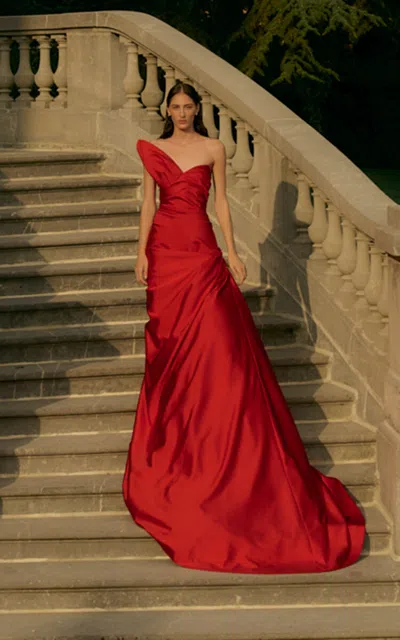 Rachel Gilbert Anders Gown In Red
