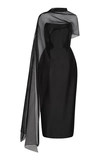 Rachel Gilbert Anice Silk Gown In Black