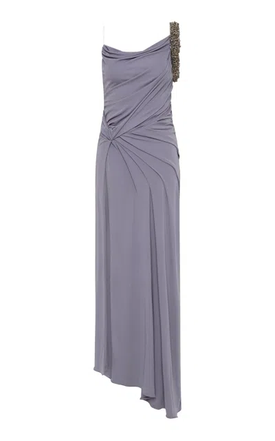 Rachel Gilbert April Embellished Midi Dress In Gray