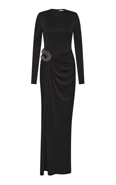Rachel Gilbert Aspen Embellished Gown In Black